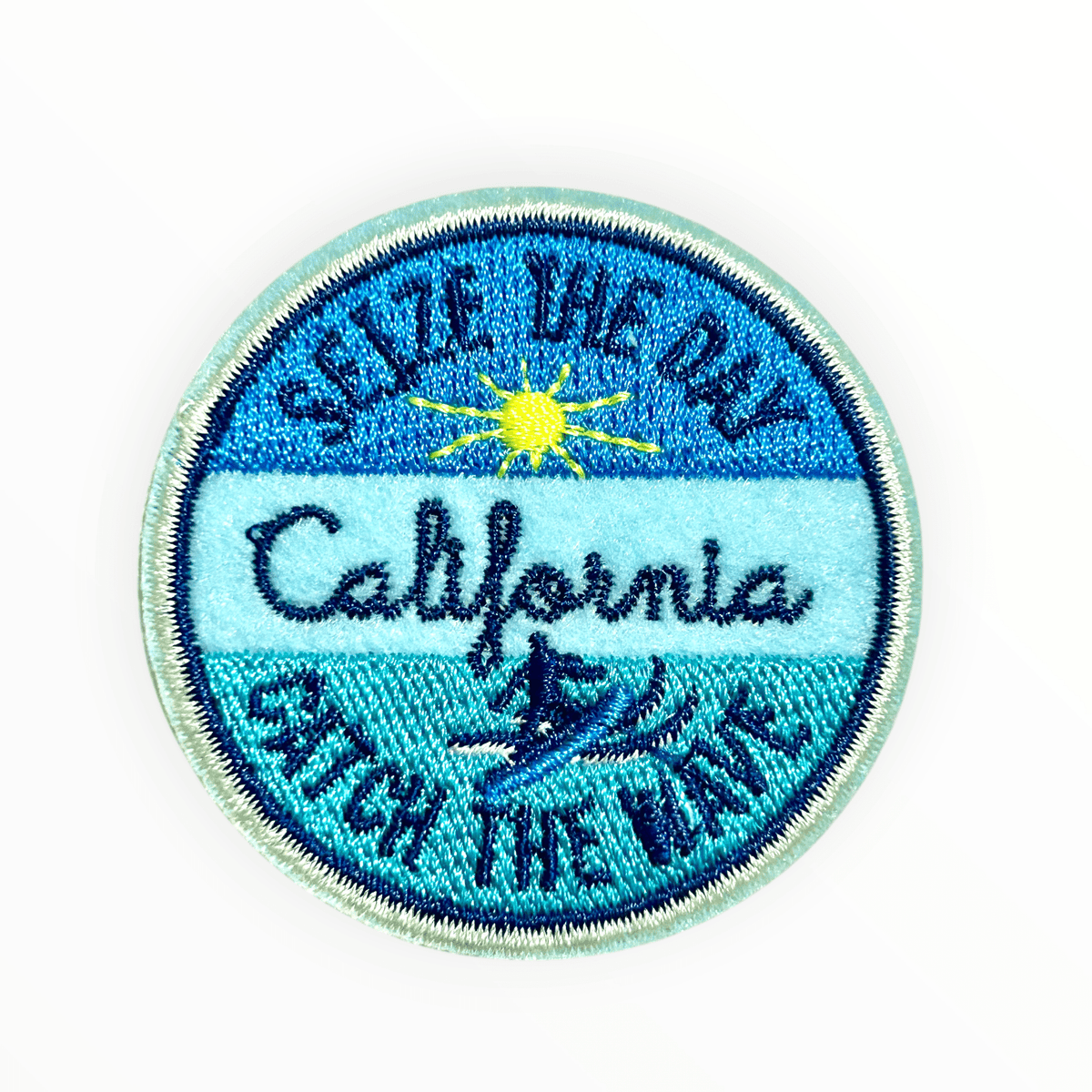 “California: Seize The Day, Catch The Wave” Iron On Patch - Wander Together Outfitters