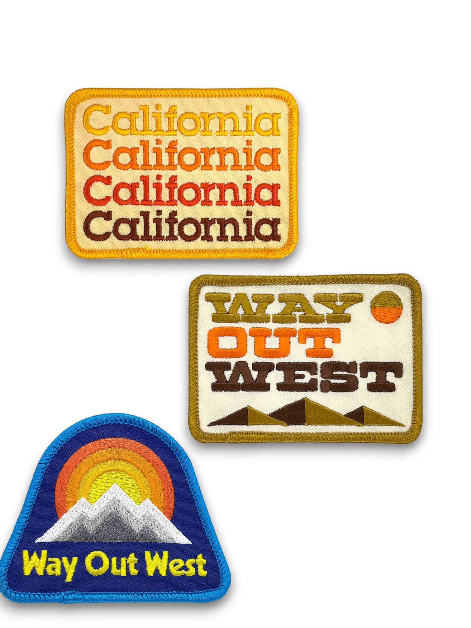 California Stack Embroidered Iron On Patch - Wander Together Outfitters