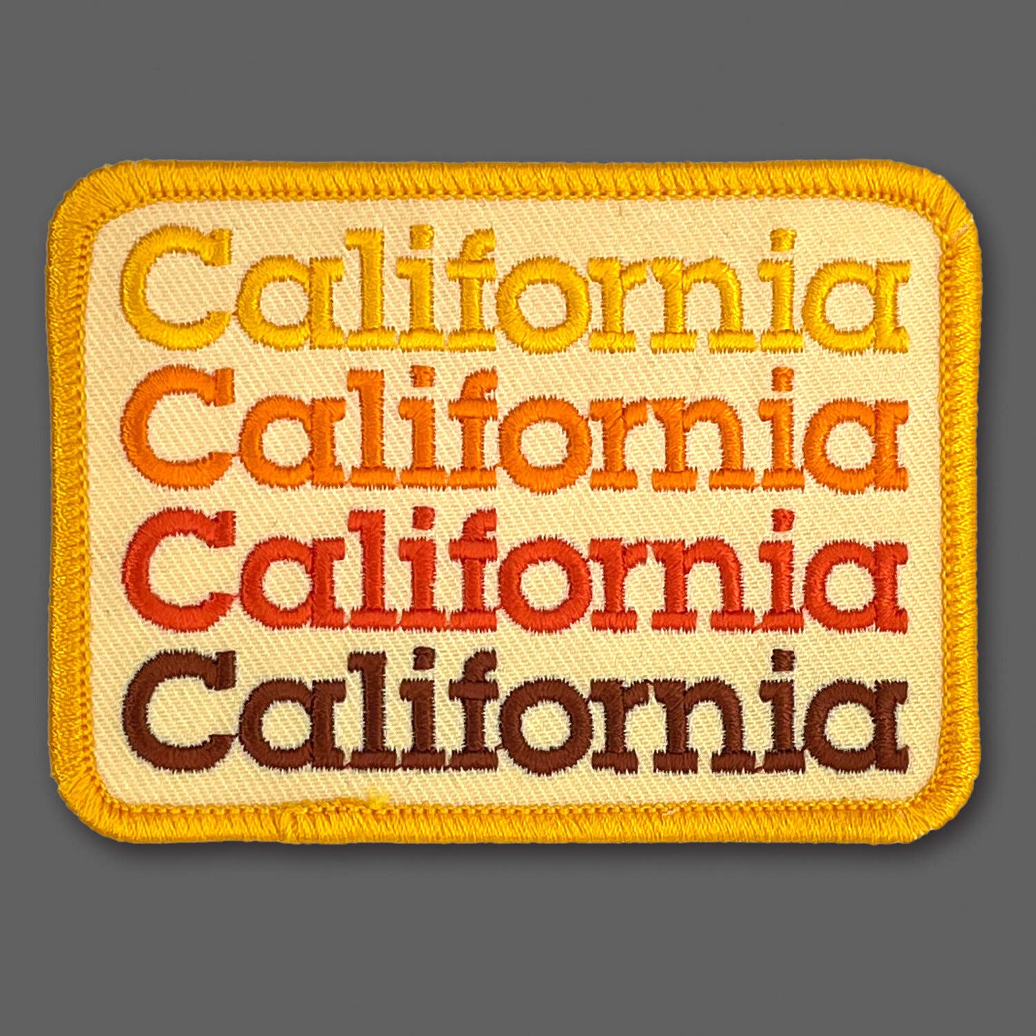 California Stack Embroidered Iron On Patch - Wander Together Outfitters