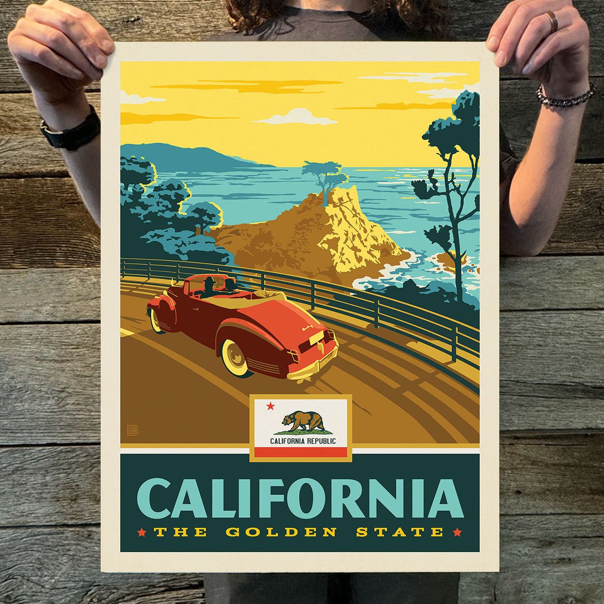 California (State Pride) Art Print - Wander Together Outfitters