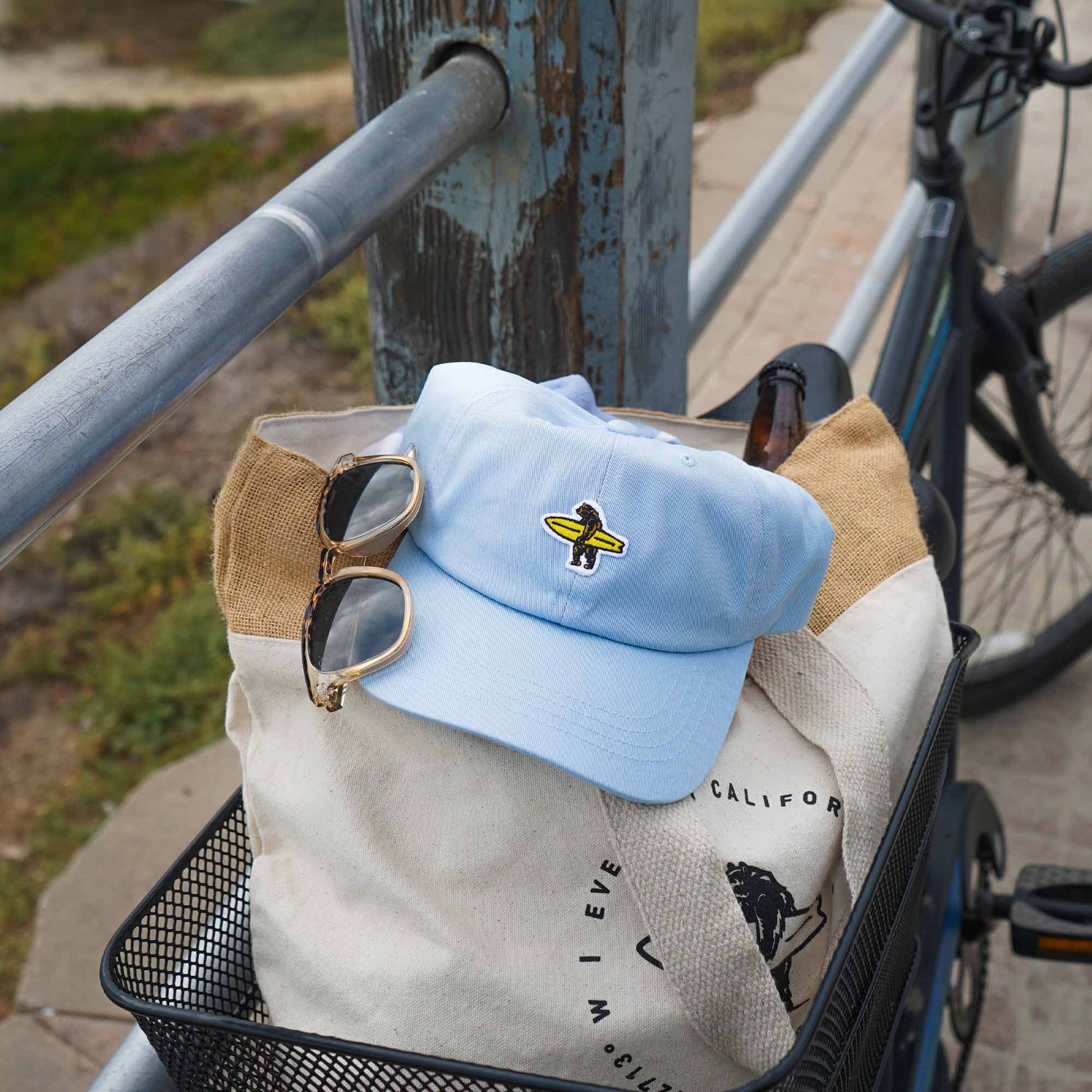 California Surfer Bear Dad Hat - Wander Together Outfitters
