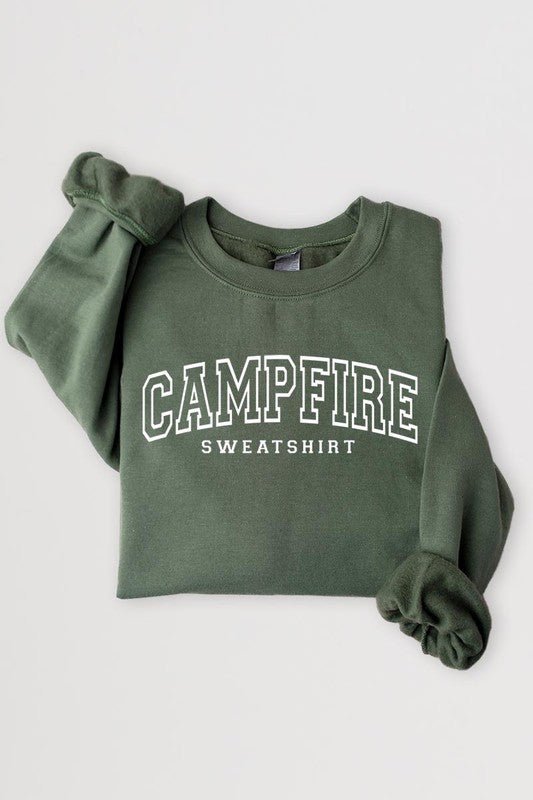 “Campfire Sweatshirt” Fleece Sweatshirts (Various Colors) - Wander Together Outfitters