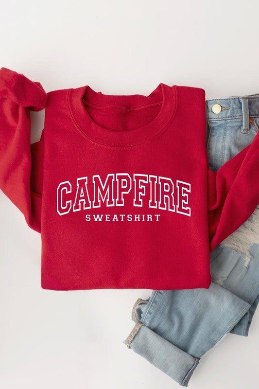 “Campfire Sweatshirt” Fleece Sweatshirts (Various Colors) - Wander Together Outfitters