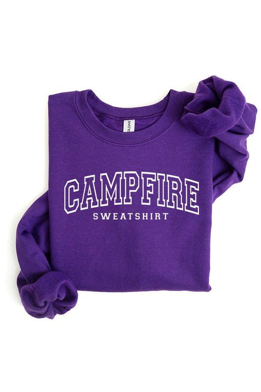 “Campfire Sweatshirt” Fleece Sweatshirts (Various Colors) - Wander Together Outfitters