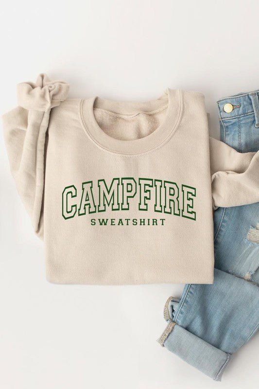 “Campfire Sweatshirt” Fleece Sweatshirts (Various Colors) - Wander Together Outfitters