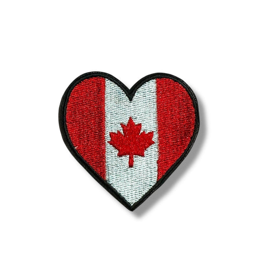 Canada Heart Shaped Sew On Patch - Wander Together Outfitters