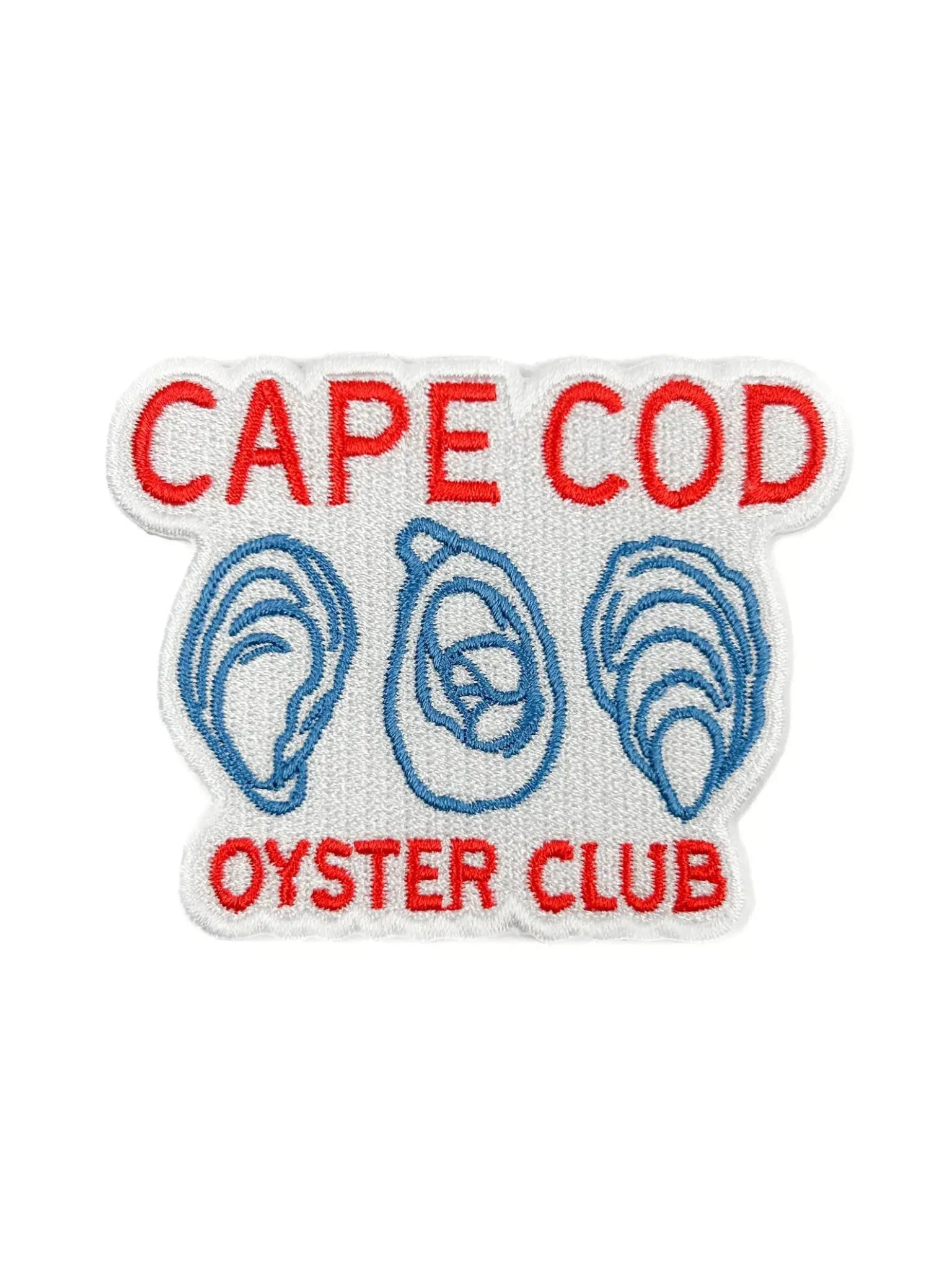 "Cape Cod Oyster Club" Coastal Embroidered Iron On Patch - Wander Together Outfitters