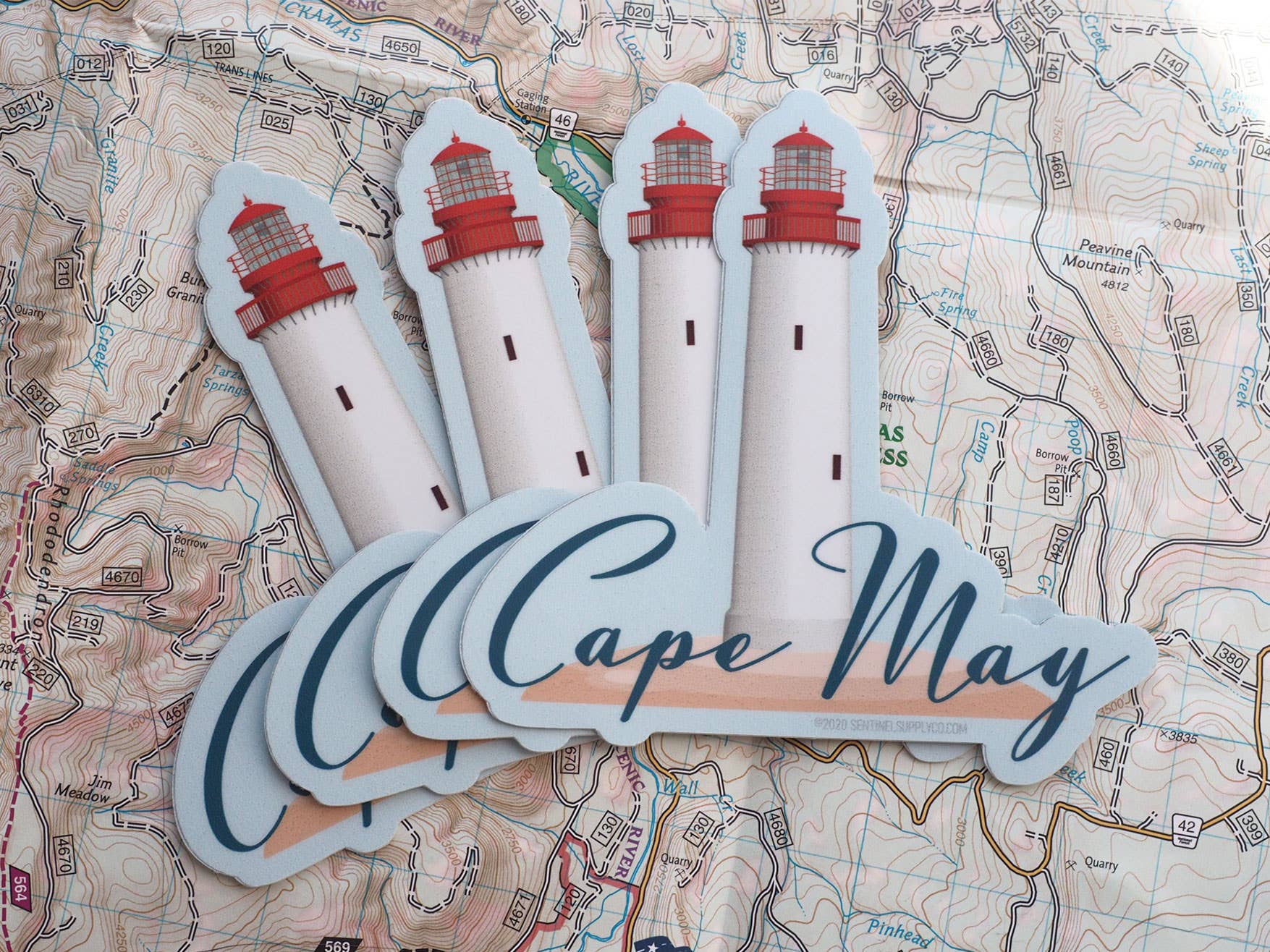 Cape May NJ Sticker with Cape May Lighthouse - Wander Together Outfitters