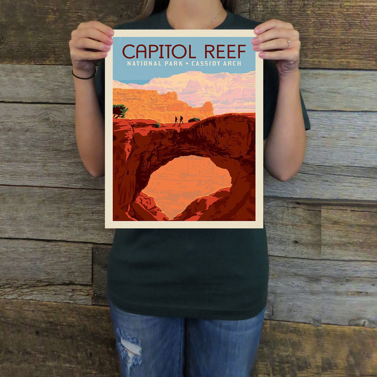Capitol Reef National Park: Cassidy Arch (63 National Parks) Art Print - Wander Together Outfitters