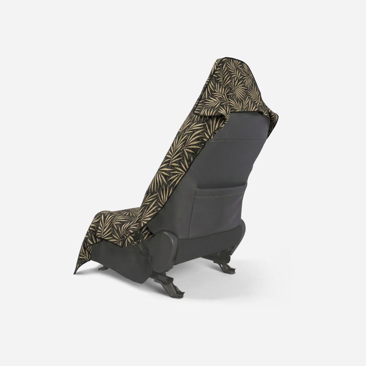 Car Seat Cover Towel: Heritage Palm Black and Tan - Wander Together Outfitters