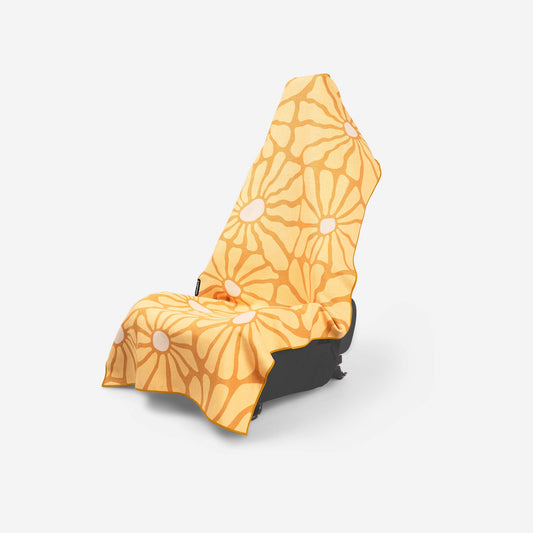 Car Seat Cover Towel: Lazy Daisy Gold - Wander Together Outfitters