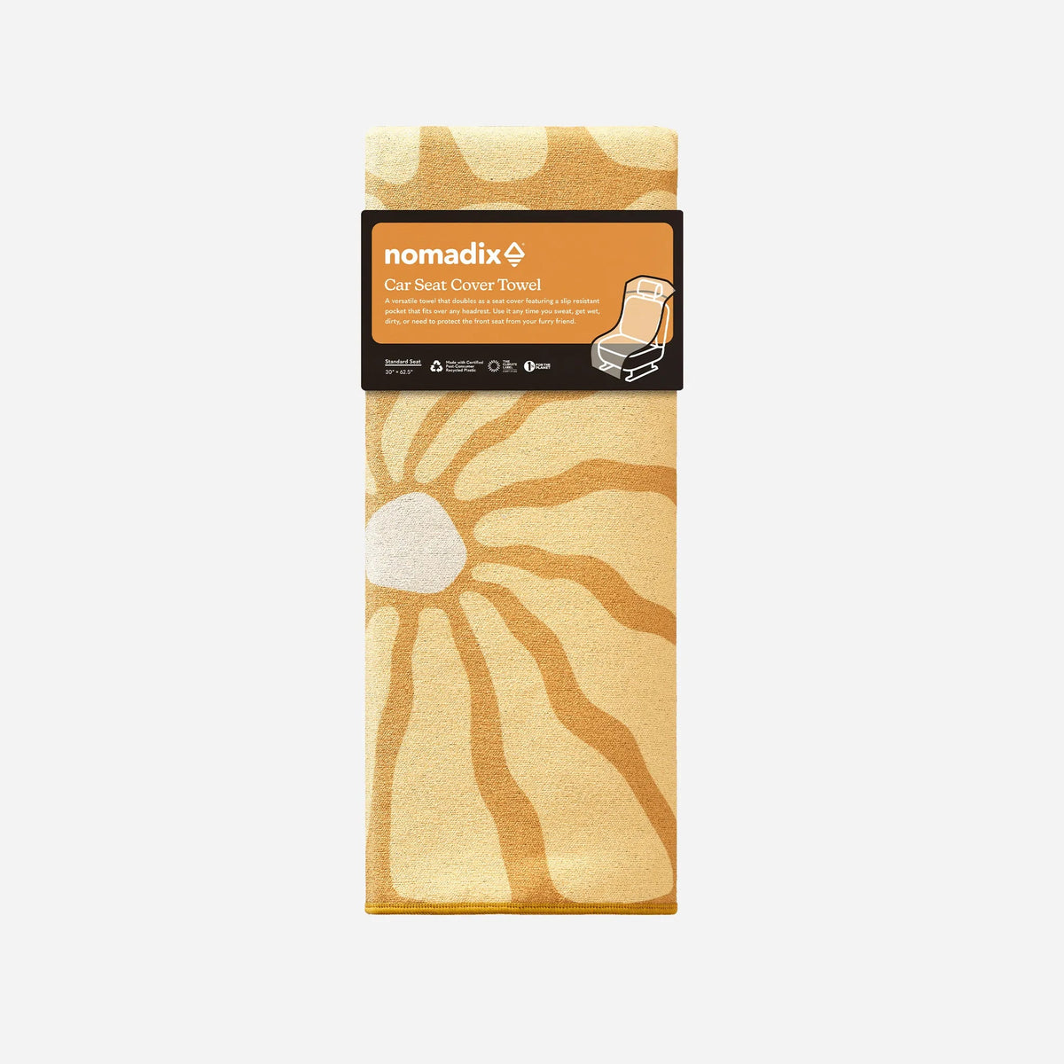 Car Seat Cover Towel: Lazy Daisy Gold - Wander Together Outfitters