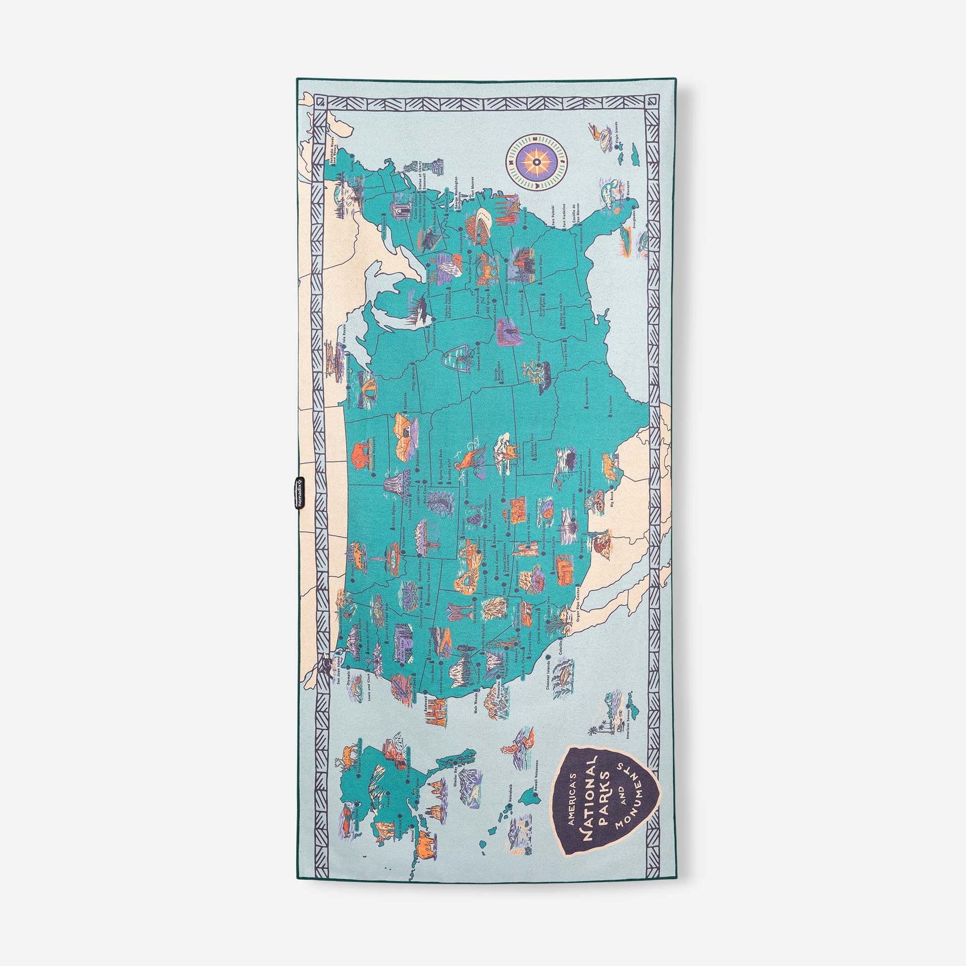 Car Seat Cover Towel: National Parks and Monuments Map - Wander Together Outfitters