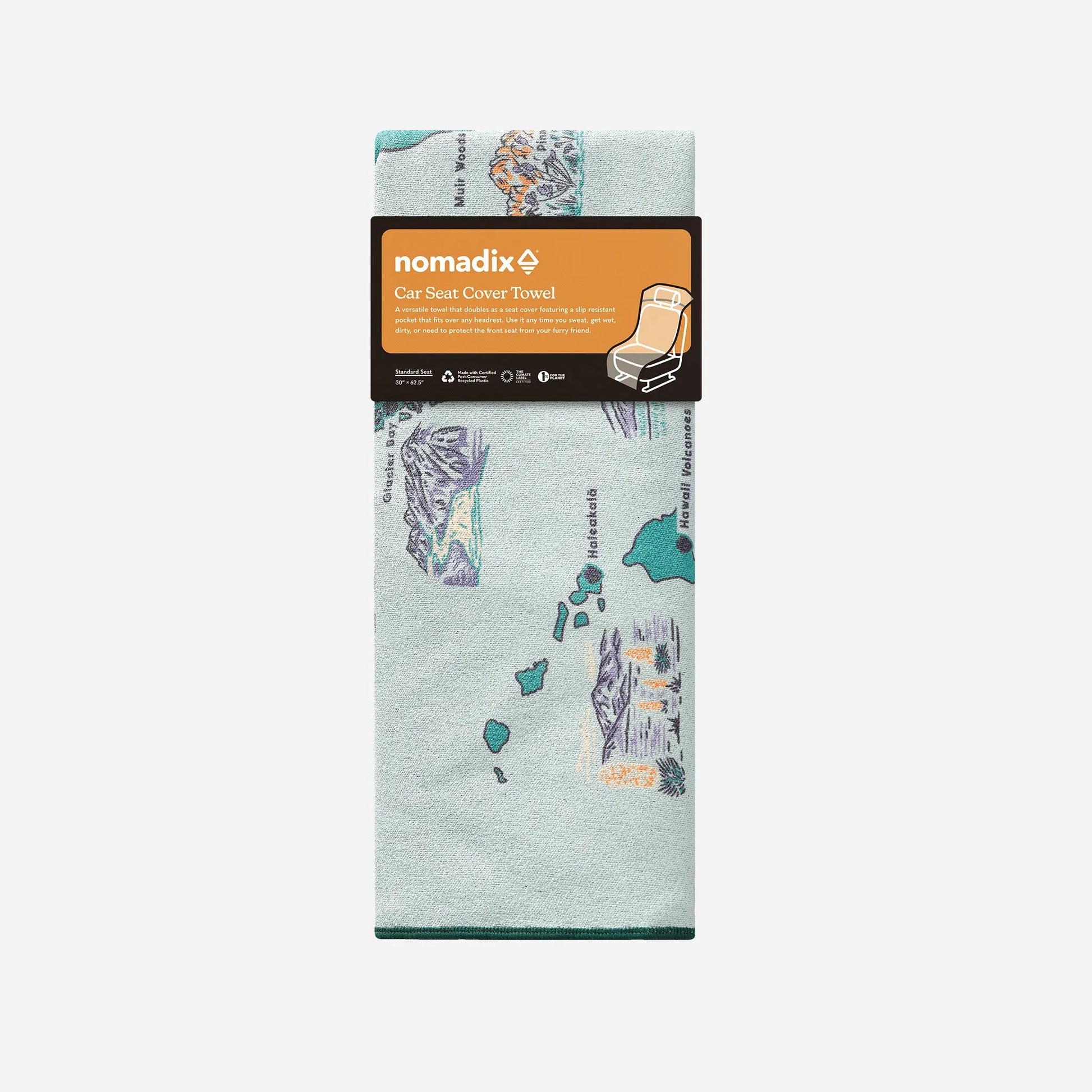 Car Seat Cover Towel: National Parks and Monuments Map - Wander Together Outfitters