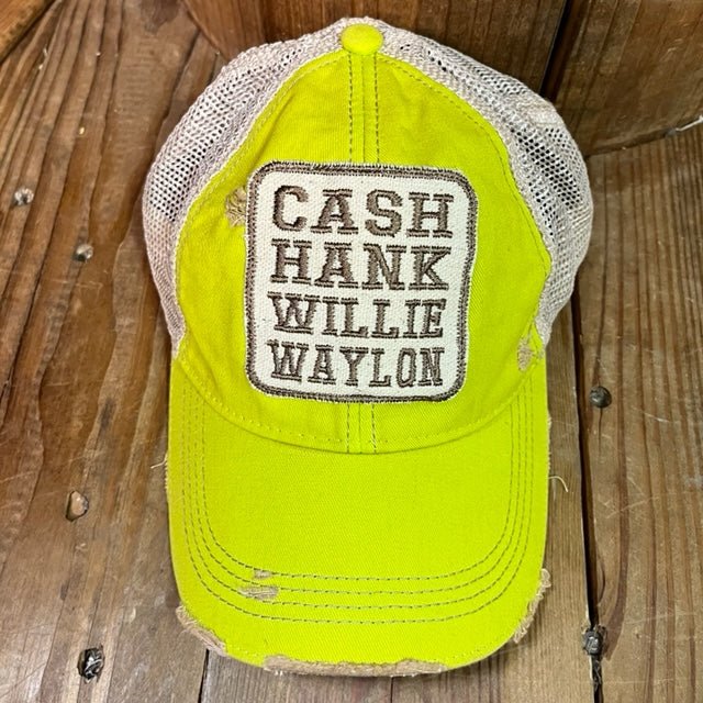 Cash Hank Willy Waylon Hat on Lime - Wander Together Outfitters