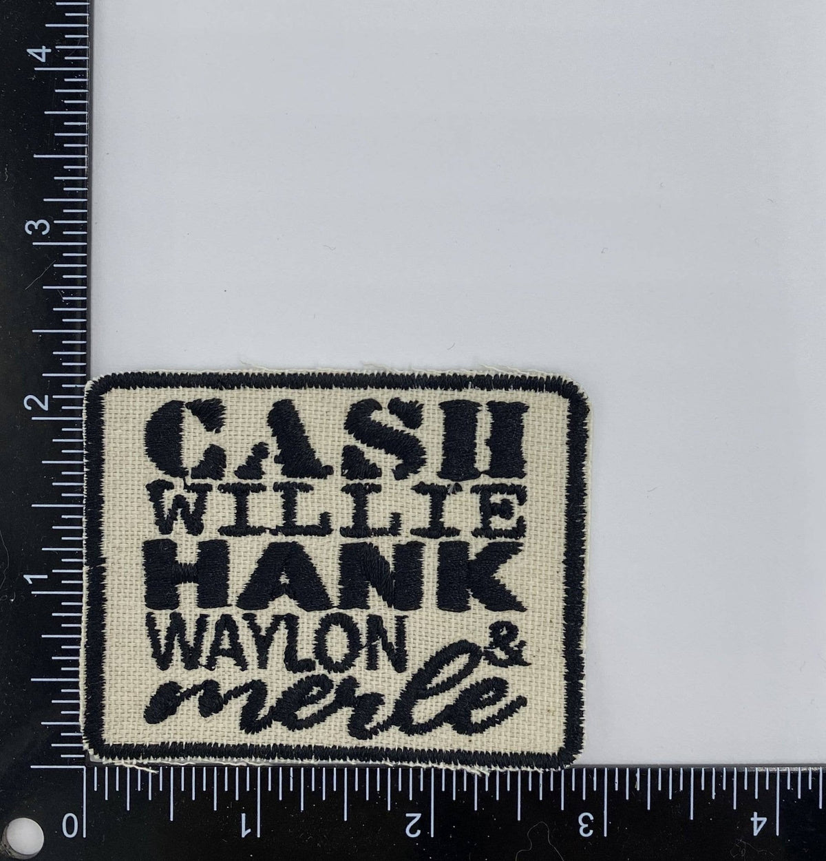 “Cash Willie Hank Waylon Merle” Distressed Iron on Patch - Wander Together Outfitters