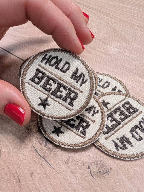 "Hold My Beer" Iron On Patch