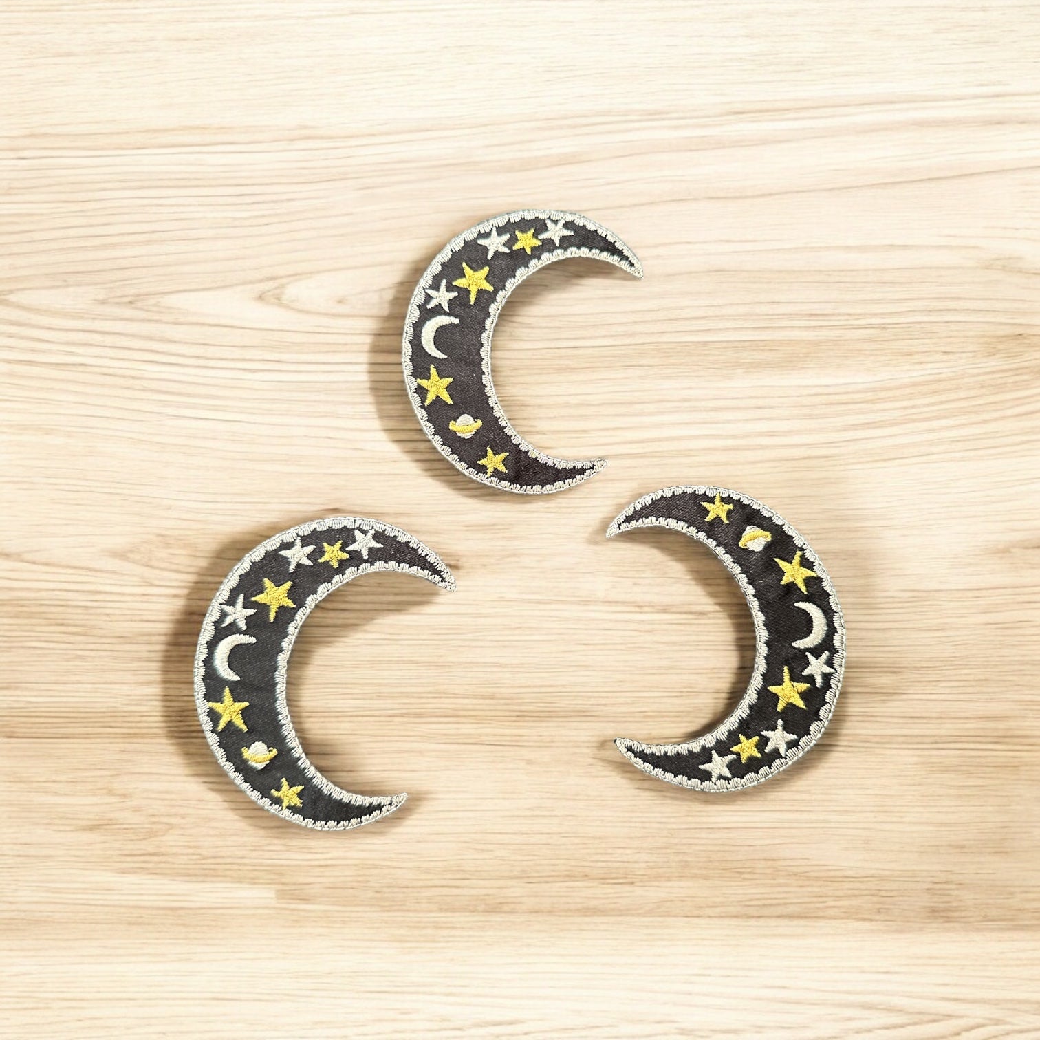 Celestial Moon Embroidered Patch - Wander Together Outfitters
