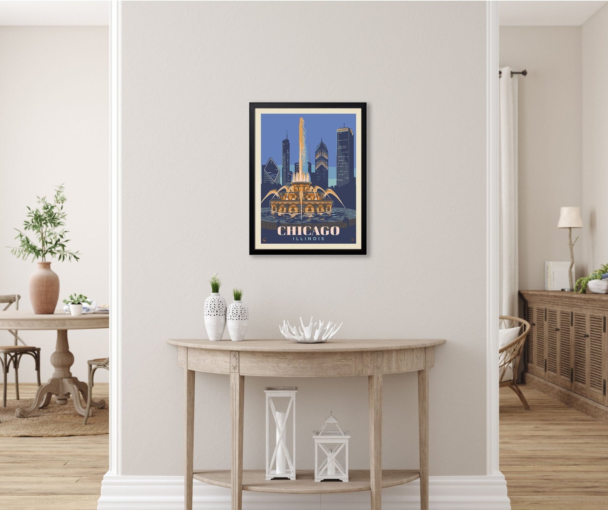 Chicago: Fountain of Light (American Travel) Art Print - Wander Together Outfitters