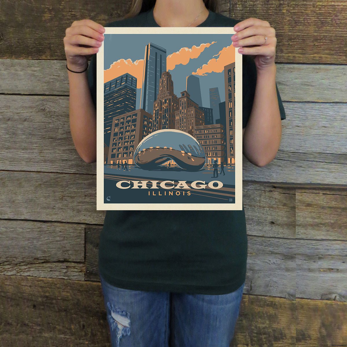 Chicago: Magic Bean (American Travel) Art Print - Wander Together Outfitters