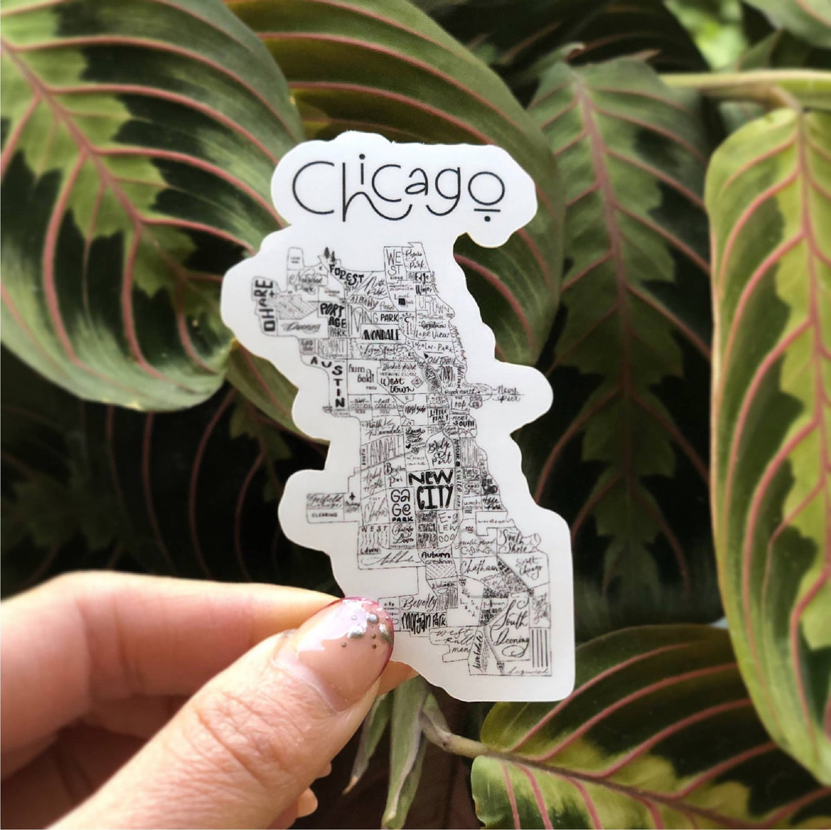 Chicago Map Sticker Die Cut Vinyl Sticker - Wander Together Outfitters