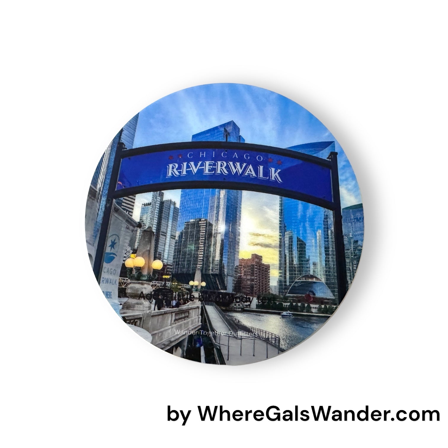 Chicago Riverwalk Photo Vinyl Sticker - Wander Together Outfitters