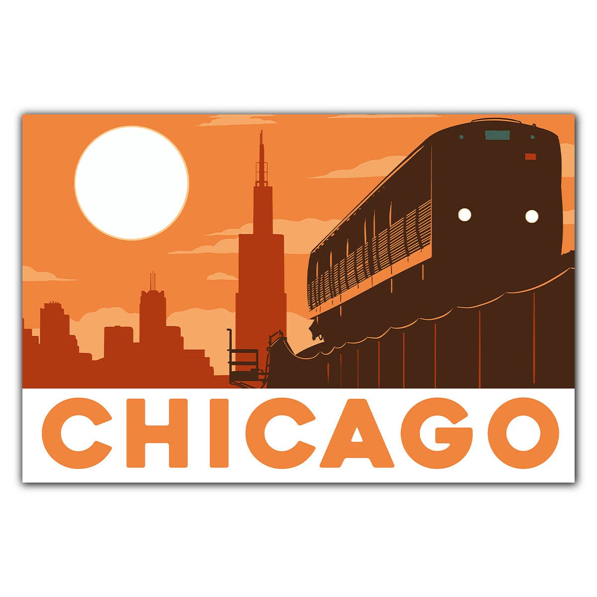 Chicago Sunrise Postcard - Wander Together Outfitters