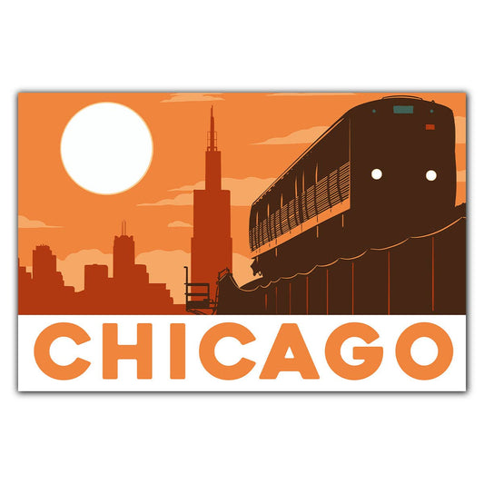 Chicago Sunrise Postcard - Wander Together Outfitters