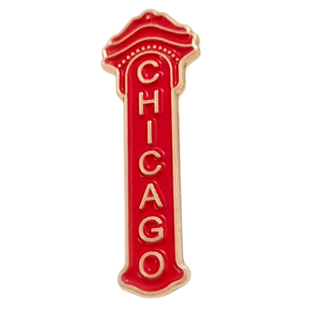 Chicago Theater Sign Alloy Pin - Wander Together Outfitters