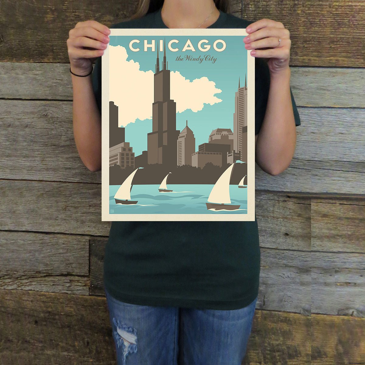 Chicago: Windy City (American Travel) Art Print - Wander Together Outfitters