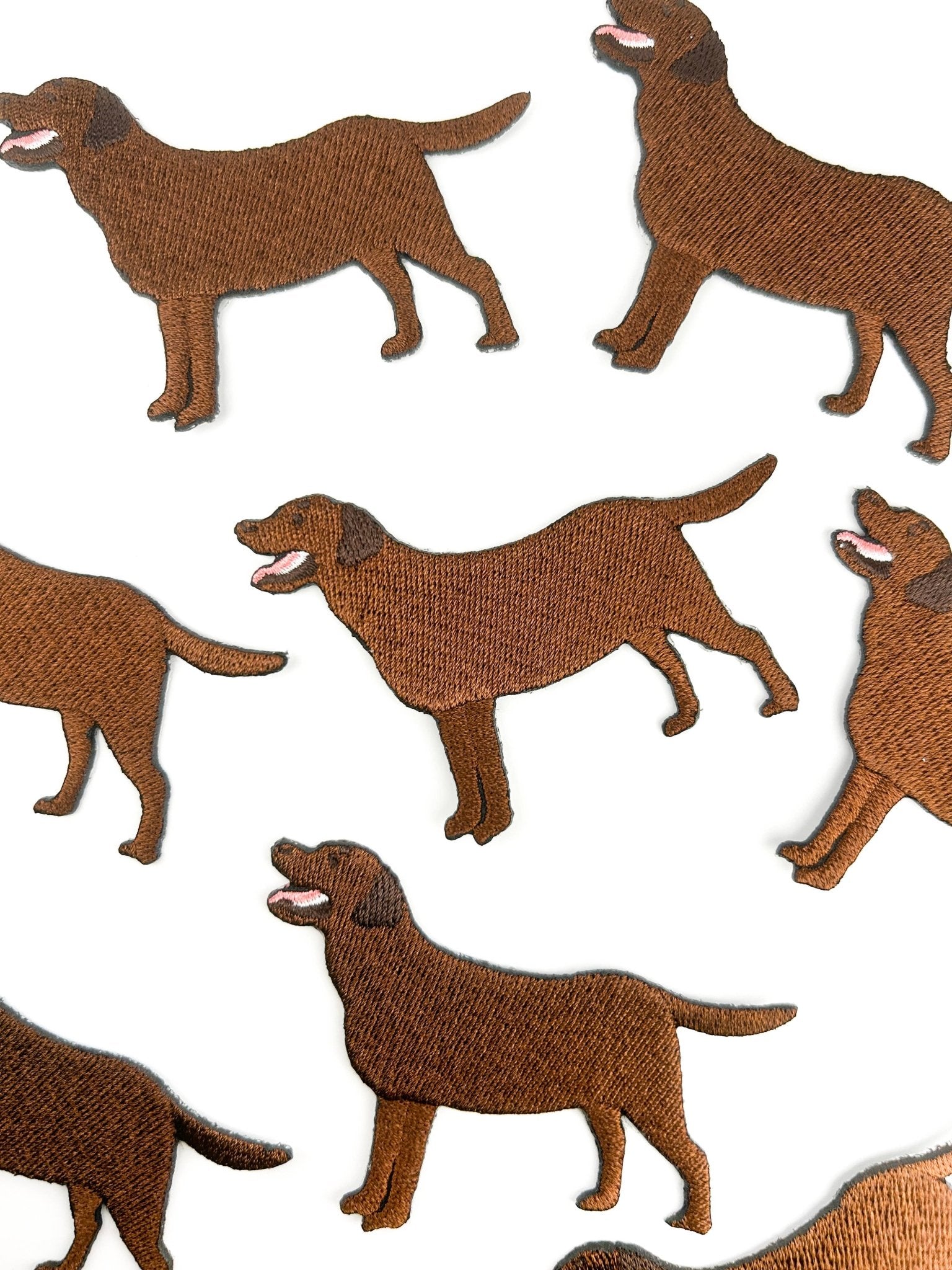 Chocolate Labrador Embroidered Iron On Patch - Wander Together Outfitters