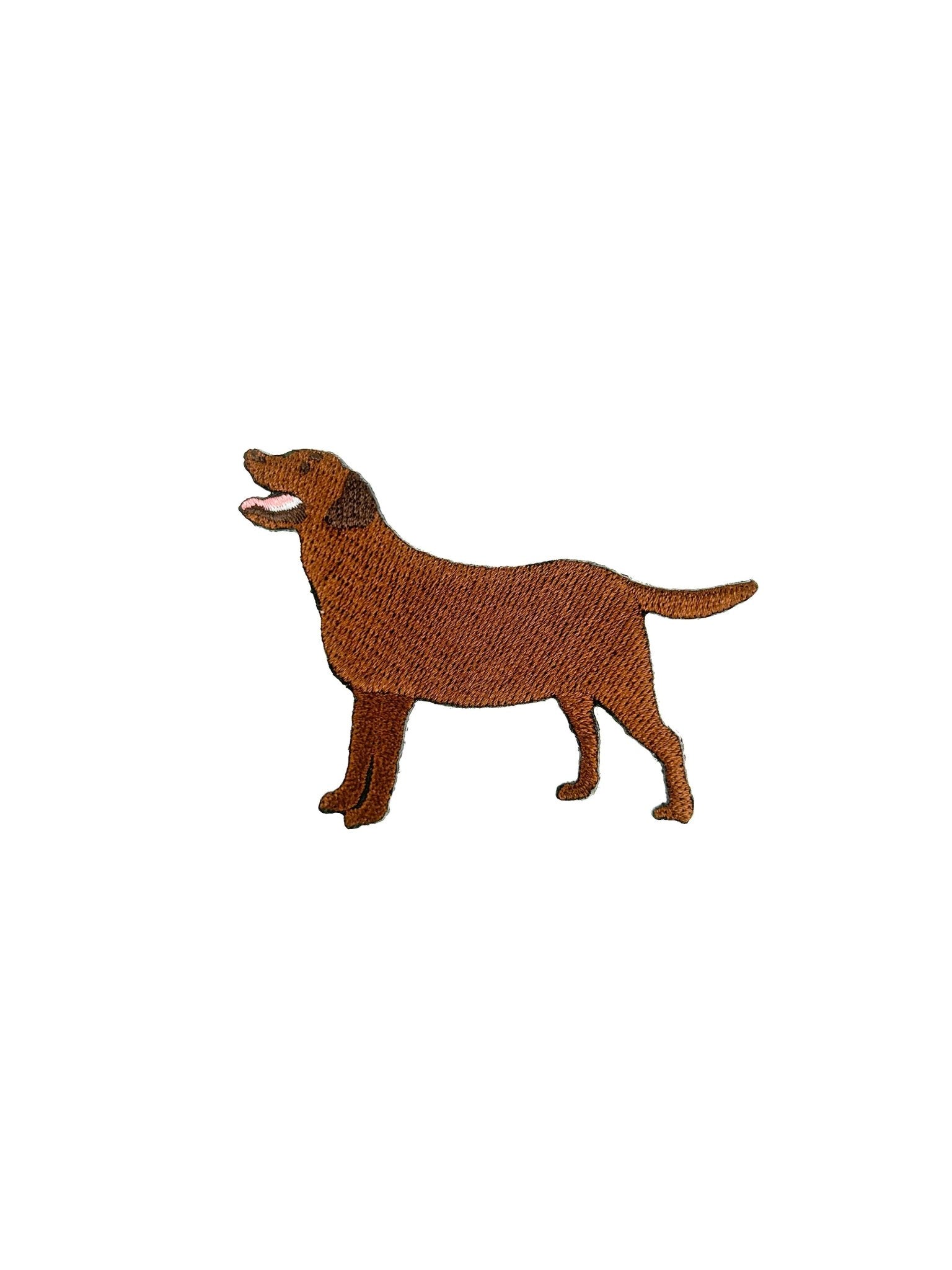 Chocolate Labrador Embroidered Iron On Patch - Wander Together Outfitters