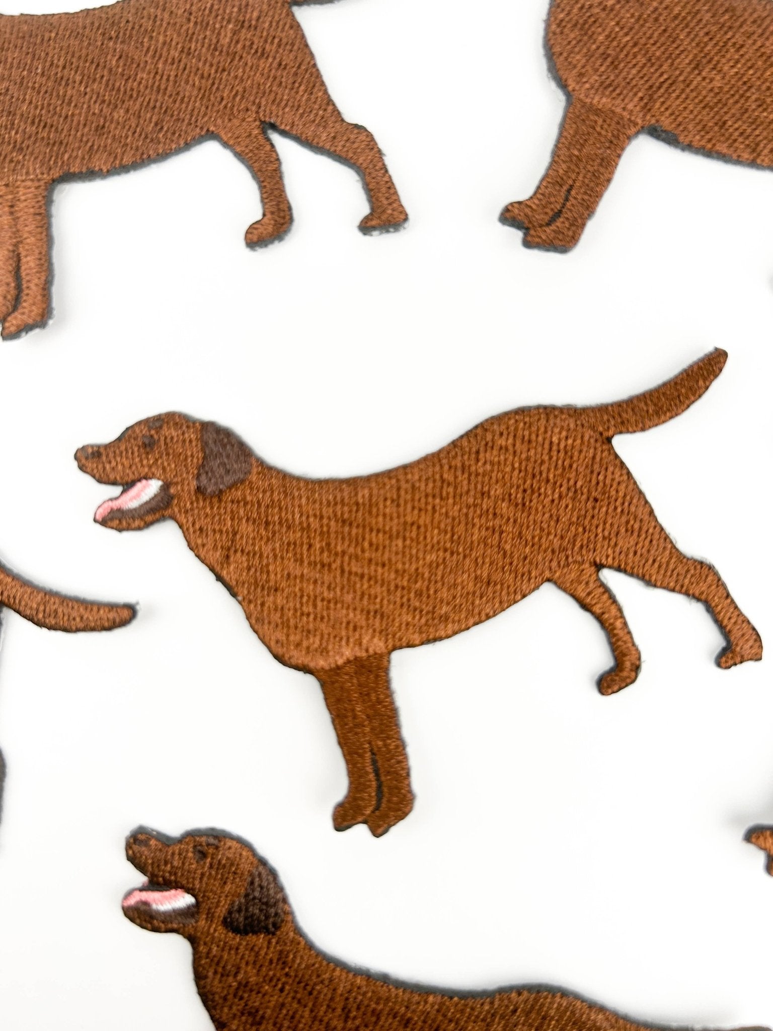 Chocolate Labrador Embroidered Iron On Patch - Wander Together Outfitters