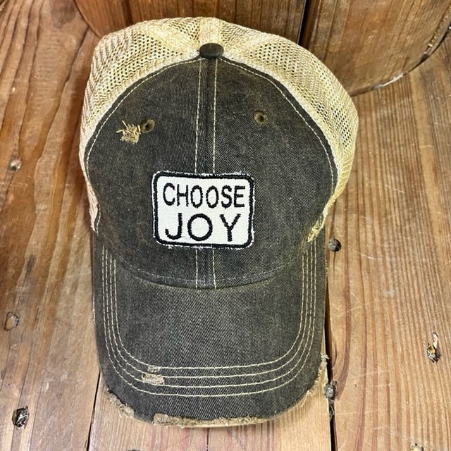 Choose Joy Black Hat - Wander Together Outfitters
