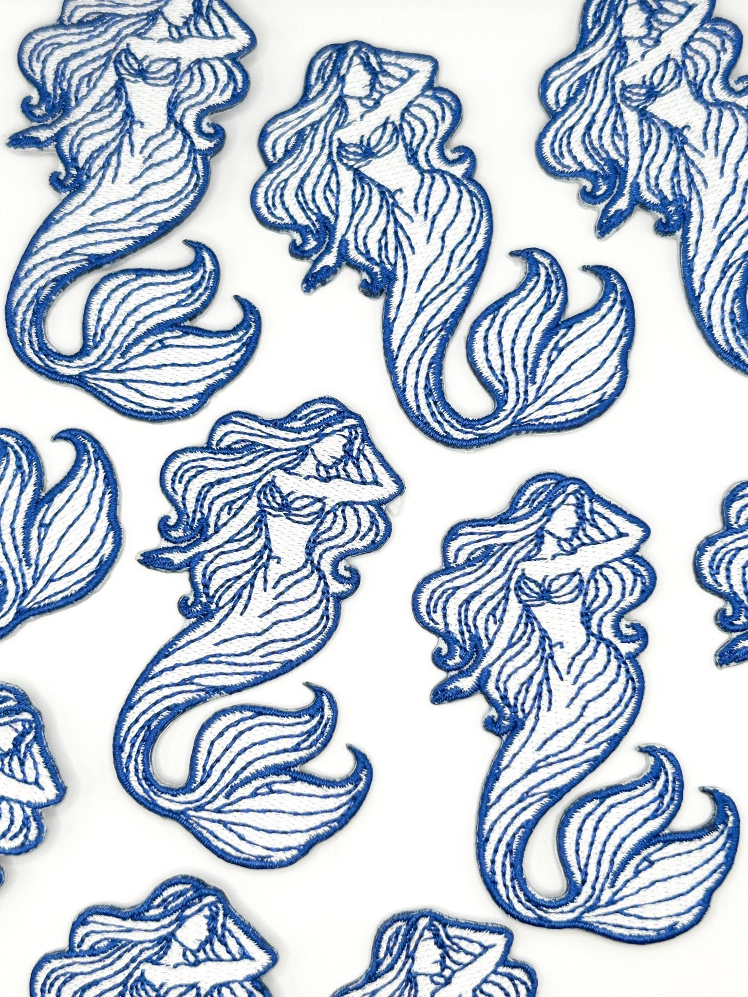 Coastal Mermaid Embroidered Iron On Patch - Wander Together Outfitters