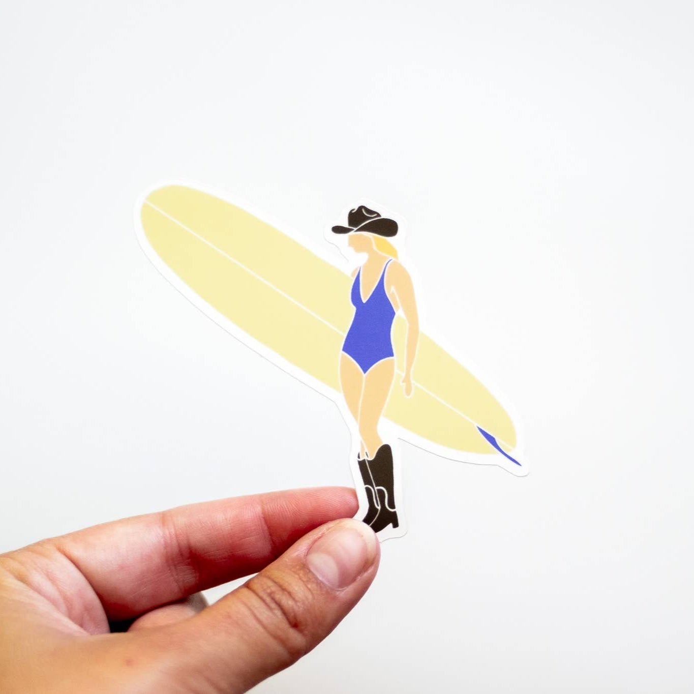 Coastal Surf Cowgirl vinyl sticker - Wander Together Outfitters