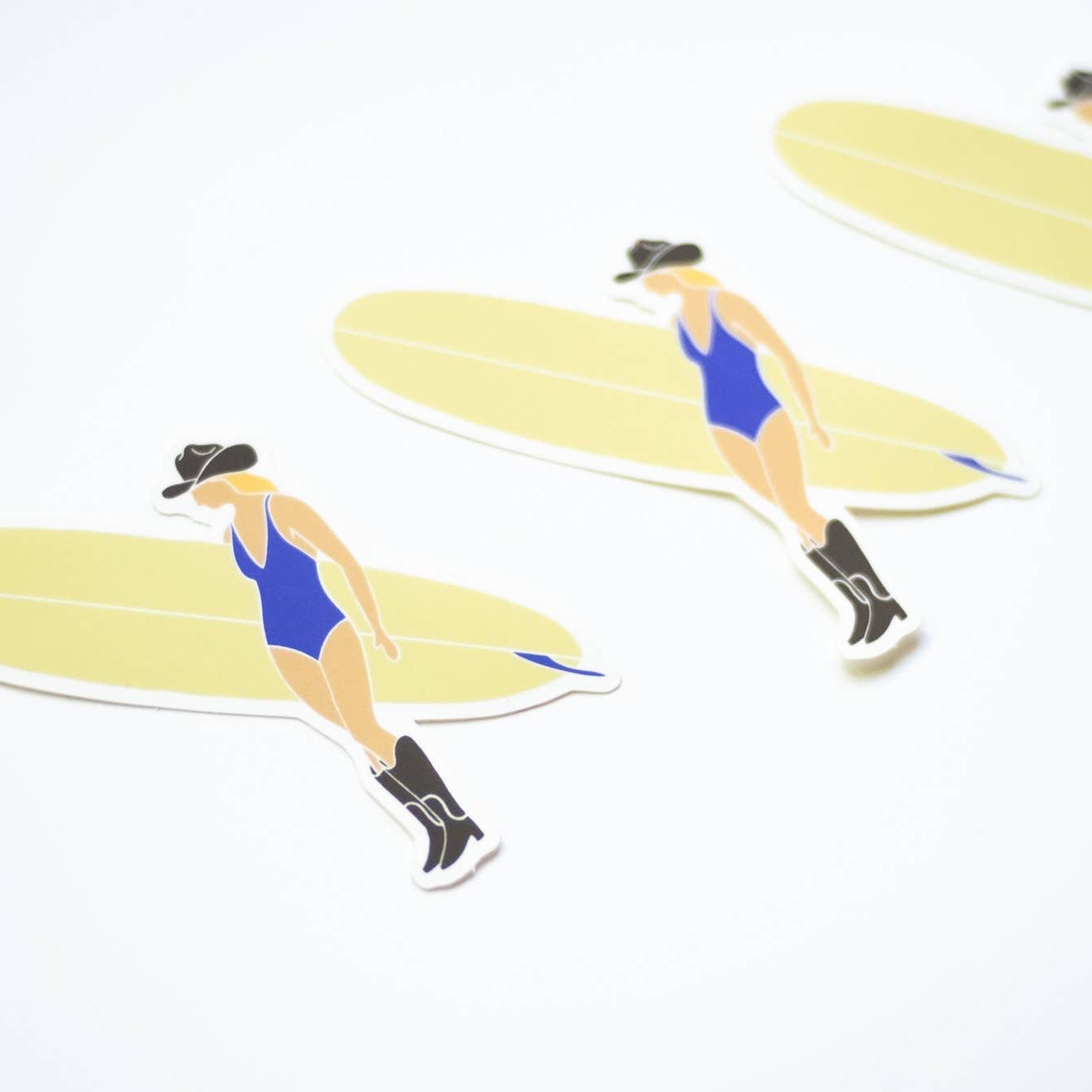 Coastal Surf Cowgirl vinyl sticker - Wander Together Outfitters