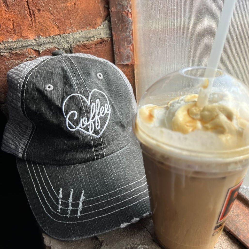 Coffee Themed Distressed Unisex Caps - Variety of Sayings! (SALE) - Wander Together Outfitters