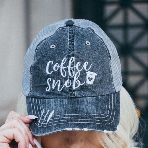 Coffee Themed Distressed Unisex Caps - Variety of Sayings! (SALE) - Wander Together Outfitters