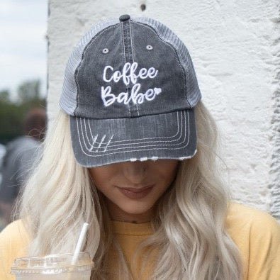 Coffee Themed Distressed Unisex Caps - Variety of Sayings! (SALE) - Wander Together Outfitters