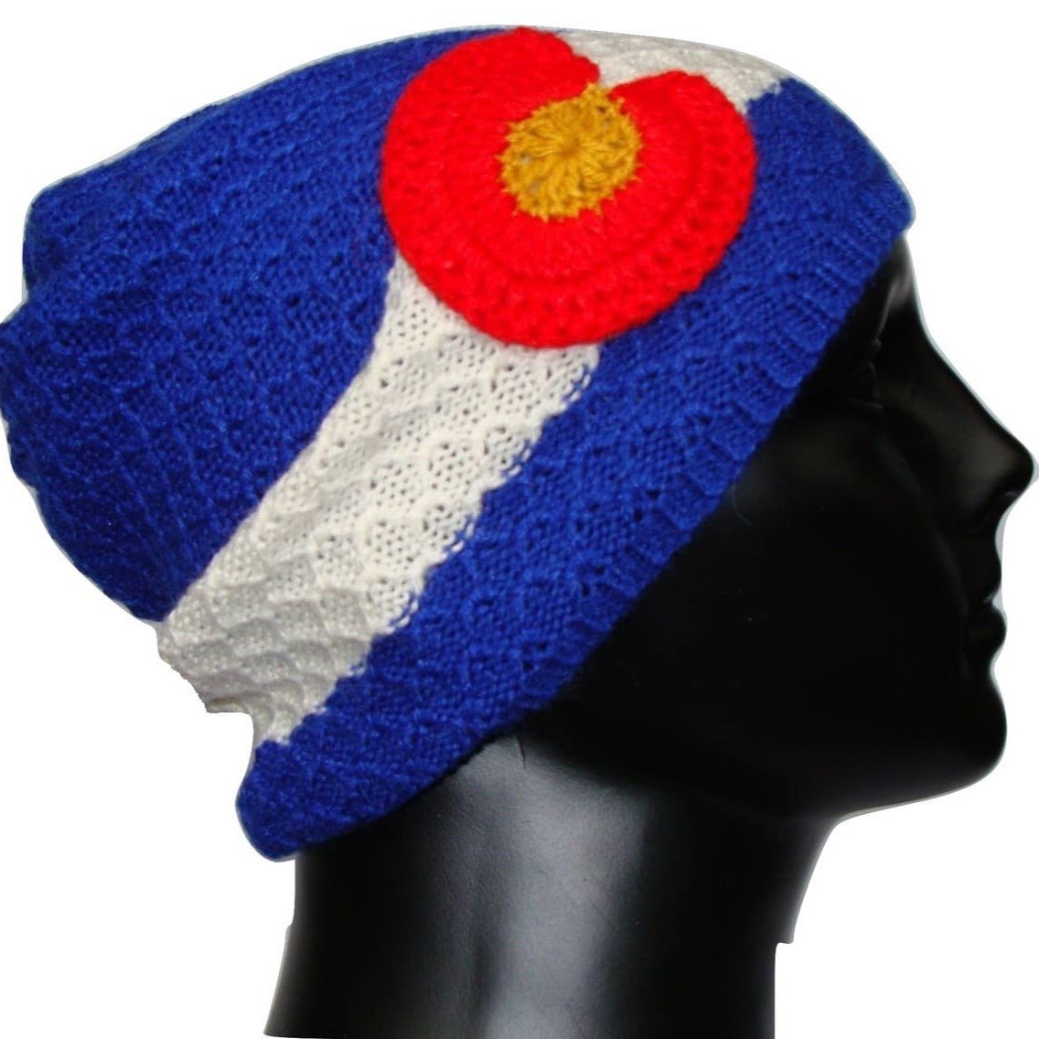 Colorado Flag Beanies Hand Knit 100% Alpaca Artisan Made - Wander Together Outfitters
