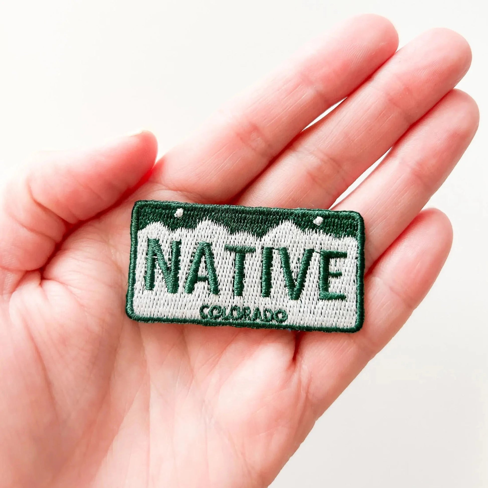 Colorado Native License Plate Iron - On Patch - Wander Together Outfitters