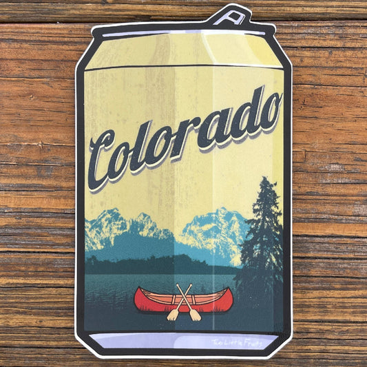 Colorado Stickers - Beer Can Canoe Design - Wander Together Outfitters