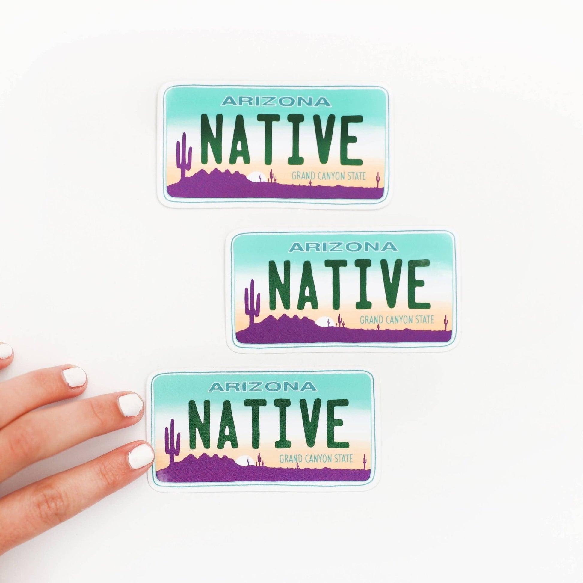 Colorful "Native" State License Plate Stickers - Wander Together Outfitters