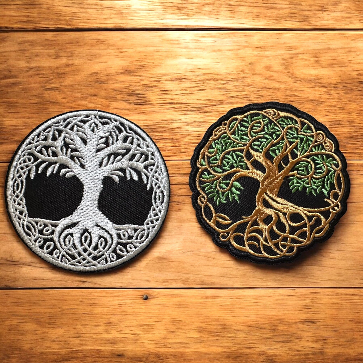 Colorful or Black/White Tree of Life Embroidered Iron On Patches - Wander Together Outfitters