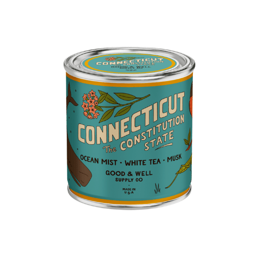 Connecticut State Candle (Ocean, Tea, Musk) - Wander Together Outfitters