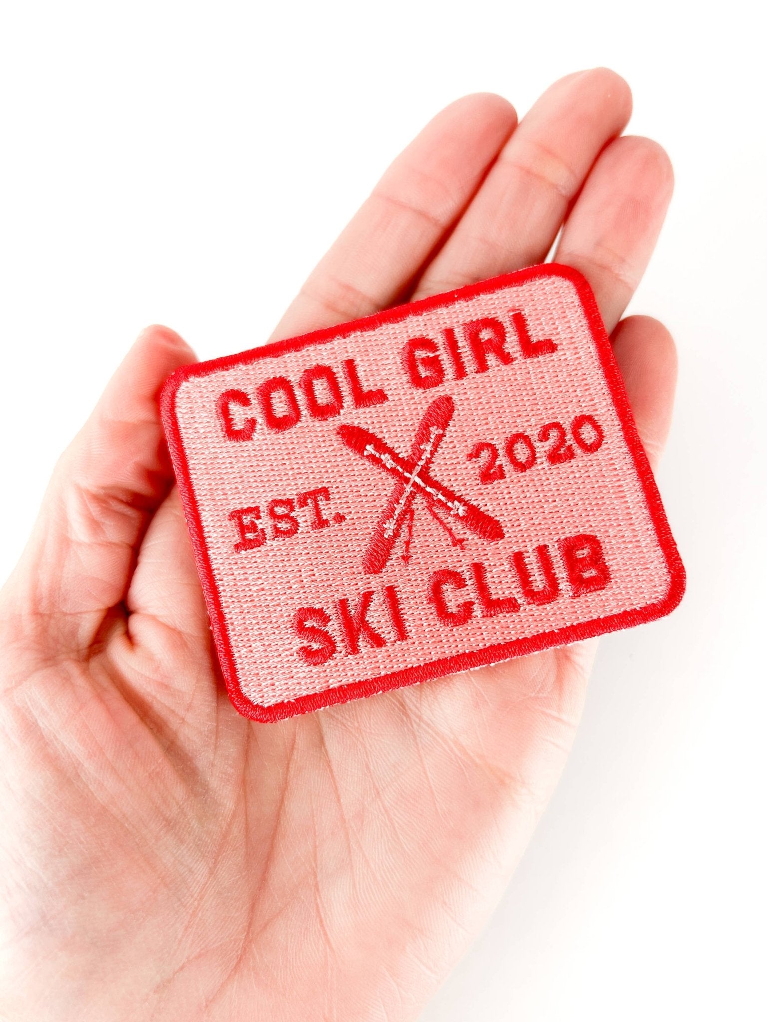 “Cool Girl Ski Club” Retro Embroidered Iron On Patch - Wander Together Outfitters