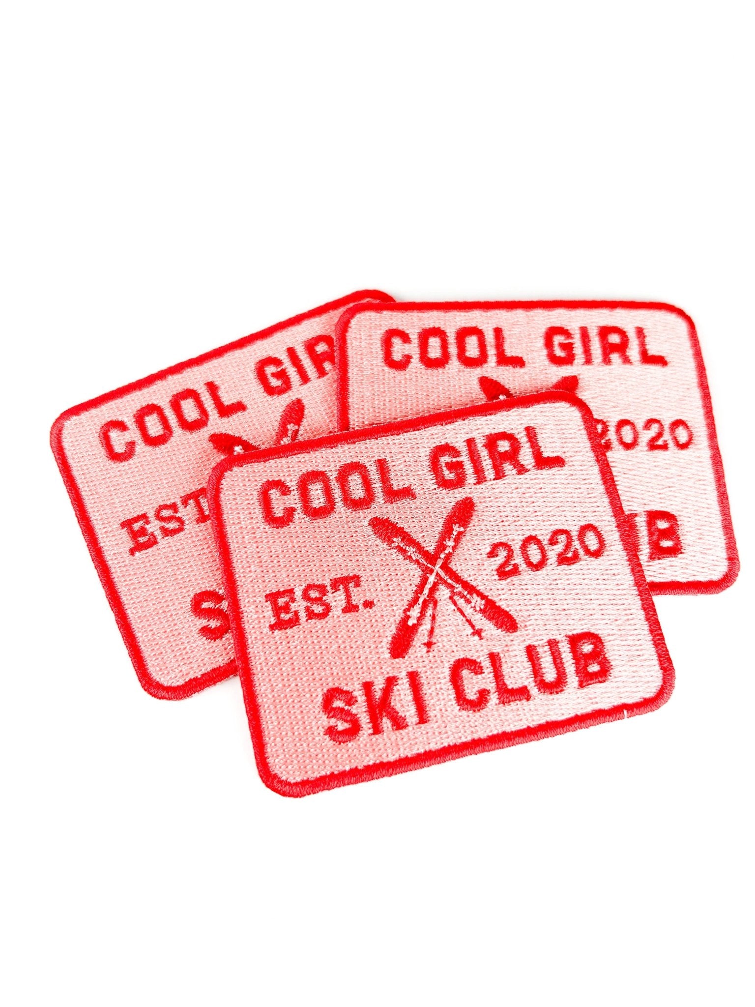 “Cool Girl Ski Club” Retro Embroidered Iron On Patch - Wander Together Outfitters