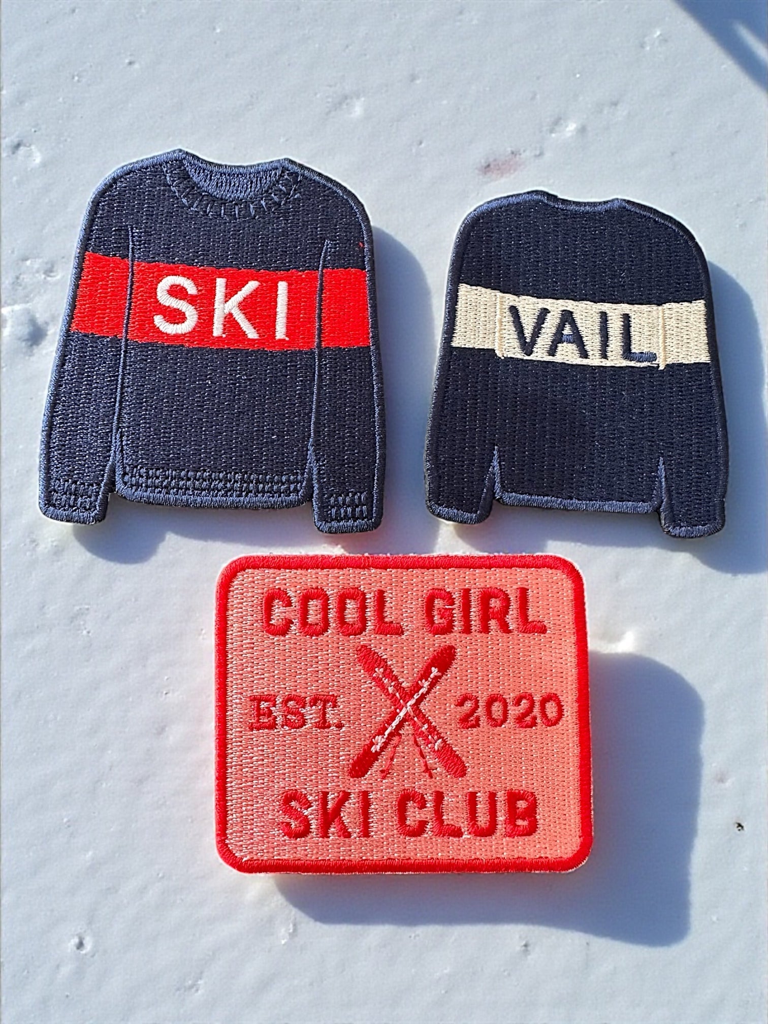 “Cool Girl Ski Club” Retro Embroidered Iron On Patch - Wander Together Outfitters