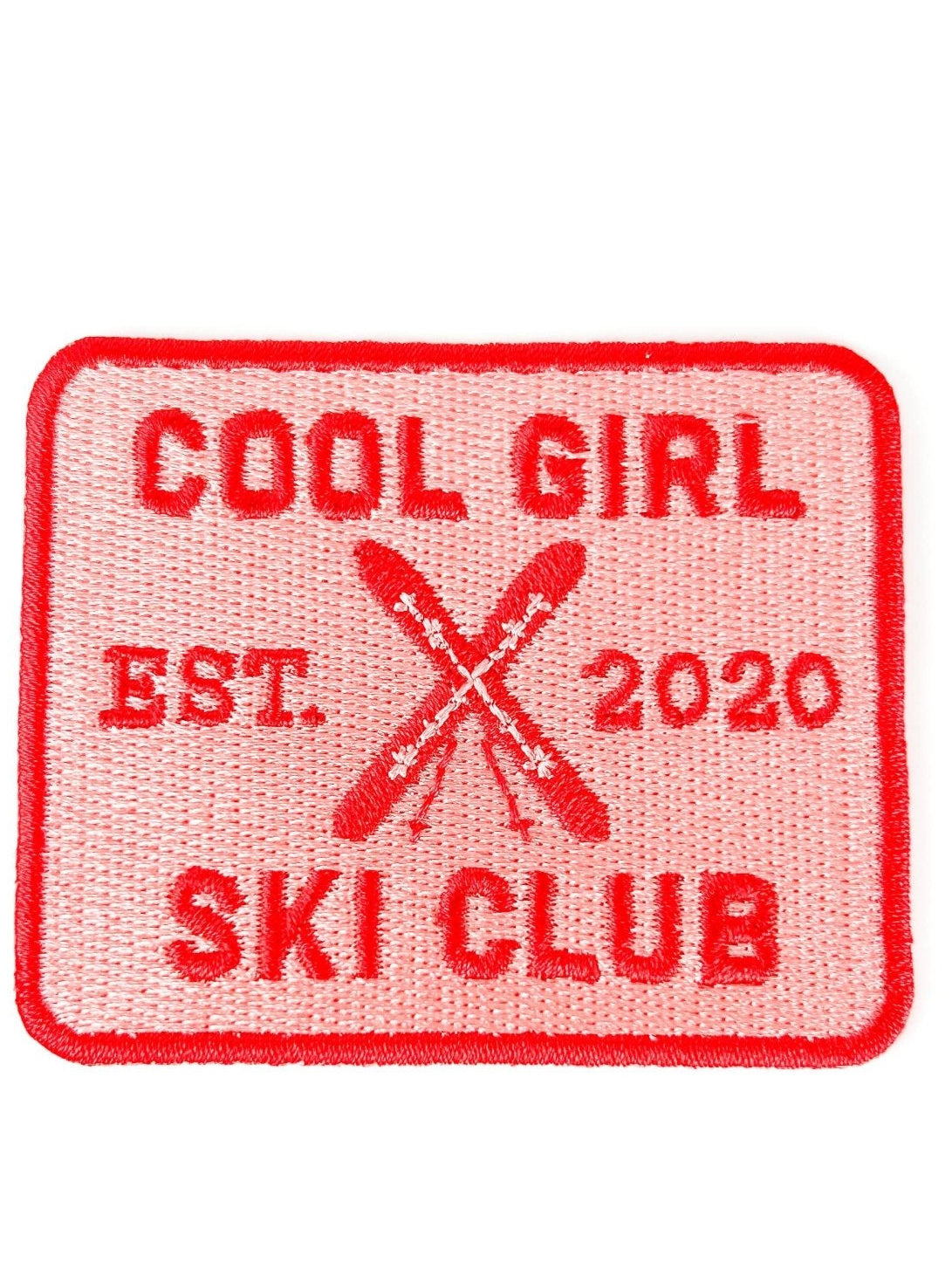 “Cool Girl Ski Club” Retro Embroidered Iron On Patch - Wander Together Outfitters
